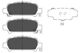 KAVO PARTS Stabdžių kaladėlių komplektas Brake pad set KBP-8002