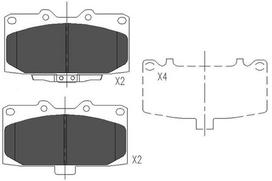 KAVO PARTS Stabdžių kaladėlių komplektas Brake pad set KBP-8003