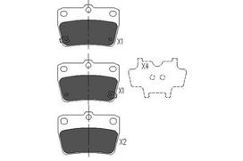 KAVO PARTS Stabdžių kaladėlių komplektas Brake pad set KBP-9068