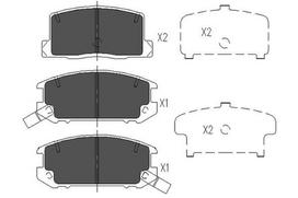 KAVO PARTS Stabdžių kaladėlių komplektas Brake pad set KBP-9082