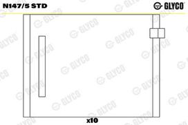 GLYCO Skirstomojo veleno įvorės N147/5 STD