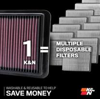 K&N Filters Oro filtras Air cleaner 33-3004