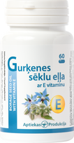 APTIEKAS PRODUKCIJA su gurkšnių sėklų aliejumi su vitaminu E kapsulės, 60 vnt.