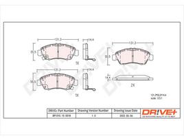Dr!ve+ Stabdžių kaladėlių komplektas Brake pad set DP1010.10.0018