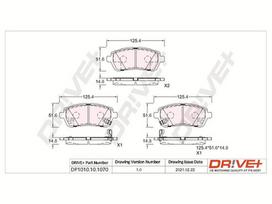 Dr!ve+ Stabdžių kaladėlių komplektas Brake pad set DP1010.10.1070