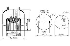 PHOENIX Pneumatinės pakabos pagalvė 1 DK 21 A-31