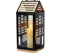 Dekoratyvinis žibintas HOME 47,5 cm juodas/smėlinis