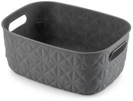 Plastikinis skalbinių krepšys CURVER SOFTEX, t. pilkos sp., 26,4 x 19,4 x 11,1 cm, 4 L