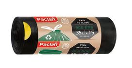 Šiukšlių maišai PACLAN užtraukiami, juodos sp., 35 L x 15 vnt.