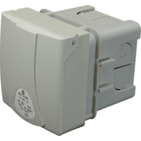 Lizdas potinkinis SEZ, 5x16A, IP44, 400V, Pilkas