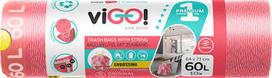 Kvepiantys šiukšlių maišai viGO! 4 SEASONS ORIGINAL Užtraukiami, 10 vnt. 60 l