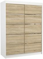 Spinta ADRK Luft, balta sp./sonoma ąžuolo sp., 58 cm x 150 cm x 200 cm
