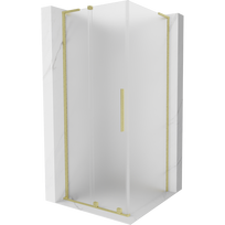 Mexen Velar L 90x120 cm, matinio aukso valoma dušo kabina su slankiojančiomis durimis - 871-120-120-33-55