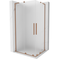 Mexen Velar L Duo stumdomas dušo kabinas 90 x 80 cm, šalna, šepečiu valytas varis - 871-090-080-02-33-65