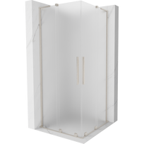 Mexen Velar L Duo stumdomas dušo kabinas 80 x 80 cm, matinės spalvos, šlifuotas nikelis - 871-080-080-02-33-97