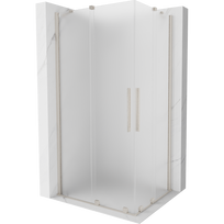 Mexen Velar Dviguba stumdomomis durimis dušo kabina 90 x 80 cm, matinis, šlifuotas nikelis - 871-090-080-32-97