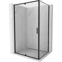Mexen Exo pasukama dušo kabina 155 x 90 cm, skaidri, juoda - 819-155-090-70-00