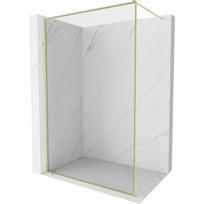 Mexen Kioto-F dušo kabinos sienelė Walk-in su rėmu 110 x 202 cm, 8 mm permatoma, auksinė matinė - 800-110-104-55-00