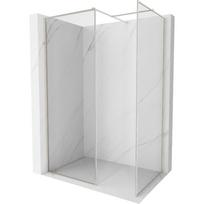 Mexen Kioto-F Dušo sienelė Walk-in su rėmu 160 x 120 cm, 8 mm skaidri, šlifuotas nikelis - 800-160-202-04-97-120