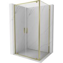 Mexen Exo 90 x 70 cm atidaromas dušo kabinas, permatomos, auksinės - 8182-090-070-50-00