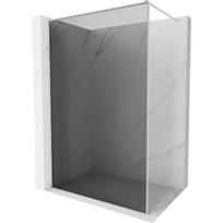 Mexen Kioto-XF dušo sienelė Walk-in su rėmu 70 x 202 cm, grafitas 10 mm, šlifuotas nikelis - 800-070-104-97-40-X