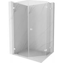Mexen Lunar L penkiakampė dešinioji dušo kabina 80 x 90 cm, permatoma, balta - 831L-080P-090L-20-00-P
