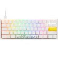 Ducky One 2 Pro Mini White Edition Gaming Keyboard, RGB LED - Cherry Blue (US)