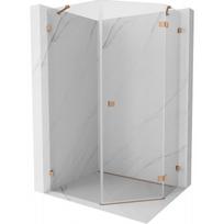 Mexen Lunar penkiakampė pakabinama dušo kabina, durys dešinės, 80 x 90 cm, permatoma, šlifuota varis