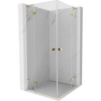 Mexen Lunar L Duo pakabinamoji dušo kabina 105 x 105 cm, permatoma, auksinė - 834L-105L-105P-50-00