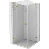 Mexen Lunar L vonia kabina su durimis kairėje 90 x 90 cm, skaidri, auksinė - 834L-090-090-50-00-L