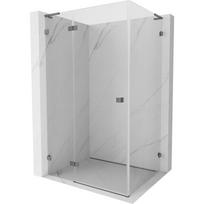 Mexen Lunar L atveriama kairinė dušo kabina 90 x 80 cm, permatoma, ginklo metalo spalva - 834L-090-080-95-00-L