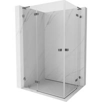 Mexen Lunar L Duo kairinė tiesus dušo kabina 120 x 85 cm, skaidri, ginklų metalas - 834L-120L-085P-95-00