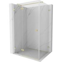 Mexen Lunar T voni kabina, atidaroma kairė 140 x 110 cm, permatoma, auksas šlifuotas - 834T-140-110-55-00-L