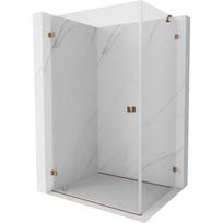 Mexen Lunar-B kairiojo pakreipimo dušo kabina 90 x 80 cm, permatoma, rožinio aukso - 832-090-080-60-00-L