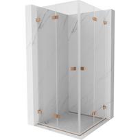 Mexen Lunar-F Duo sulankstoma dušo kabina 70 x 70 cm, skaidrus, šepečiu dengta varis - 836-070L-070P-65-00