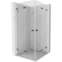 Mexen Lunar-F Duo sulankstoma dušo kabina 80 x 80 cm, skaidri, ginklų metalo spalva - 836-080L-080P-95-00