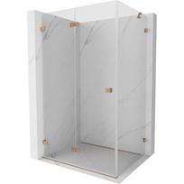 Mexen Lunar-F Sulankstoma dušo kabina kairioji 90 x 80 cm, skaidri, šlifuota varis - 836-090-080-65-00-L