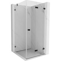Mexen Lunar-F sulankstomas dušo kabinas dešinysis 100 x 100 cm, skaidrus, juodas - 836-100-100-70-00-P