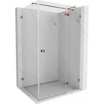 Mexen Lunar T dušas kabīne, atverama labā 130 x 90 cm, caurspīdīga, rožainais zelts - 834T-130-090-60-00-P