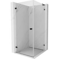 Mexen Lunar-B L 90 x 90 cm atidaromo dušo kabina Kairė, skaidri, juoda - 832L-090-090-70-00-L