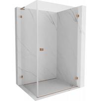 Mexen Lunar-B L dešinioji atveriama dušo kabina 85 x 80 cm, skaidri, šlifuotas varis - 832L-085-080-65-00-P