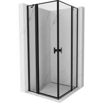 Mexen Mist Duo dušo kabinos sūkurio durų 90 x 90 cm, juodas rėmelis, juodas - 8A4-090L-090P-70-70