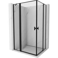 Mexen Mist Duo varstomosios dušo kabinos 100 x 90 cm, juodas rėmas, juoda - 8A4-100L-090P-70-70