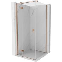 Mexen Mist-H T kairysis atveriamas dušo kabina 80 x 80 cm, skaidrus, šlifuotas varis - 8A5T-080-080-65-00-L