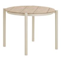 Lauko valgomojo stalas | Smėlio / Natūrali | Ø90 cm