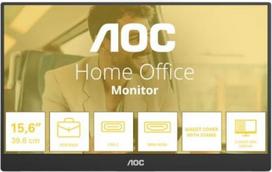 AOC Monitor 16T20E2 15.6 inches IPS Mini HDMI USB-C Speakers