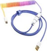 Ducky Premicord Afterglow Coiled Cable, USB Typ C auf Typ A - 1,8m