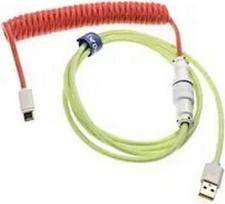 Ducky Premicord Strawberry Frog Coiled Cable, USB Type-C to Type-A - 1.8m
