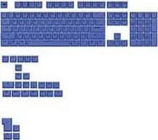 Glorious GPBT Basics Keycaps, ANSI Layout (US), PBT, Dye-Sub - Mana Blue