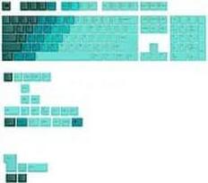 Glorious GPBT Gradient Keycaps, ANSI Layout (US), PBT, Dye-Sub - RainforestGlorious GPBT Gradient Keycaps - Rainforest - US - Retail